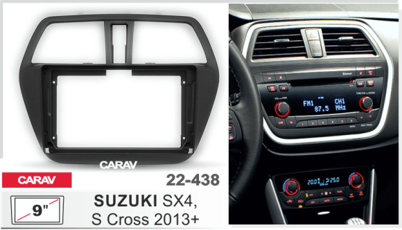 Carav 22-438 | 9" переходная рамка Suzuki SX4 S-Cross 2013-2022